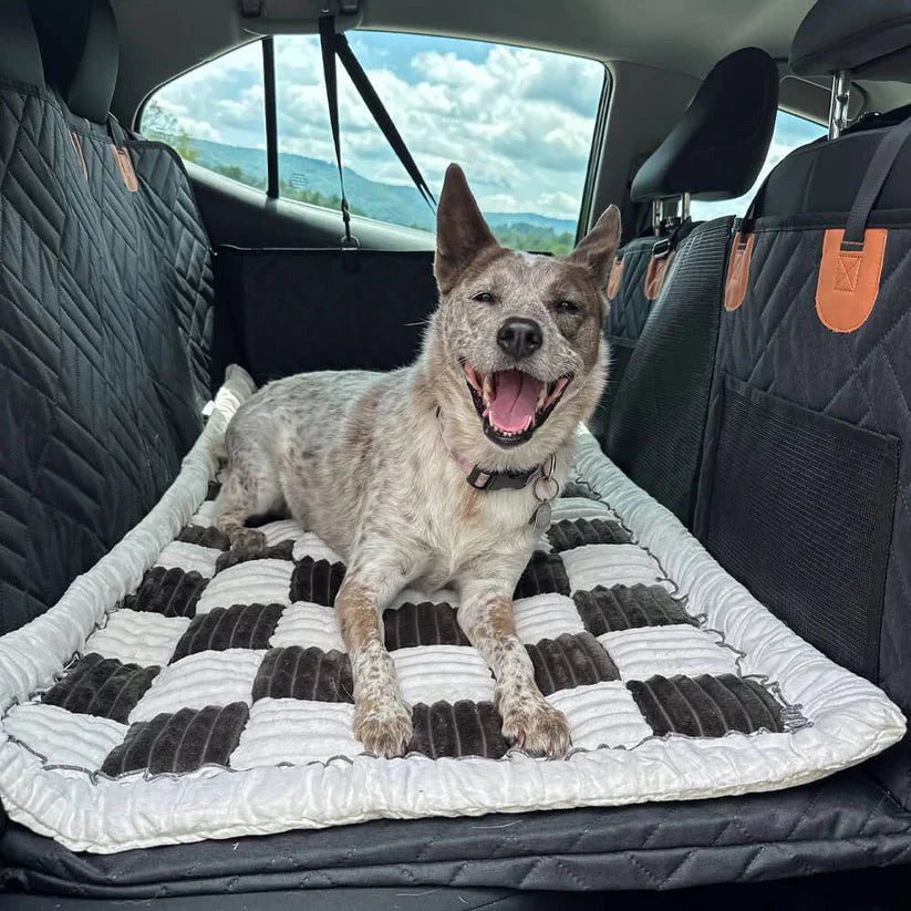 6 - In - 1 Dog Car Seat Cover for Back Seat, Waterproof Dog Car Hammock with Mesh Window, Non - Slip Pet Backseat Protector for Cars, Trucks and Suvs - Paw Fit Gears
